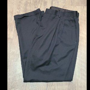Pleated men's Black Dress Pants